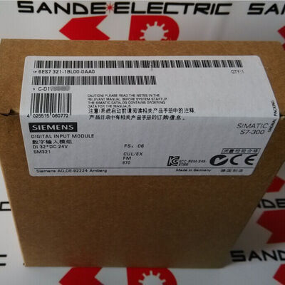 6ES7321-1BL00-0AA0 SIEMENS 6ES73211BL000AA0 6ES7 321-1BL00-0AA0 디지털 입력