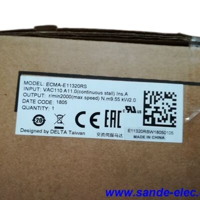 델타 ECMA-E11320RS AC 서보 모터 드라이버 키트 2.0kw 2000rpm 9.55Nm